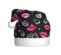 ESASAM Crown And Lips Adult Plush Christmas Hat, Comfortable And Holiday Accessories For The Holiday Season