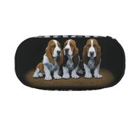 ESASAM Cute Basset Hound Puppies Fashion Pencil Case-The Necessary Storage Space for Pens, Pencils and Stationery