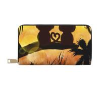 ESASAM Cute Couple Monkey Long Imitation Leather Wallet, Stylish, Practical, and Durable