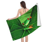 ESASAM Cute Frog Print Premium Bath Towel - Luxurious, Super Absorbent, And Stylish