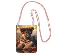 ESASAM Cute German Shepherd Puppy A Large Capacity Crossbody Phone Case For Worry Free Travel