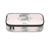 ESASAM Cute Koala Mom Print Stylish Pencil Case - Oxford Fabric, Spacious, and Durable Design for Organized Storage