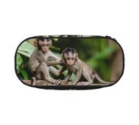 ESASAM Cute Little Monkeys Fashion Pencil Case-The Necessary Storage Space for Pens, Pencils and Stationery