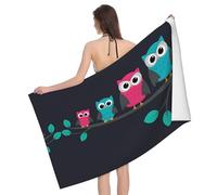 ESASAM Cute Owls Print Premium Bath Towel - Luxurious, Super Absorbent, And Stylish