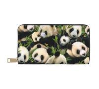 ESASAM Cute Panda Long Imitation Leather Wallet, Stylish, Practical, and Durable
