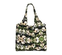 ESASAM Cute Panda Stylish Canvas One-Shoulder Commuter Bag-Suitable For Daily Use And Urban Exploration