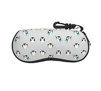 ESASAM Cute Penguin Print Ultra-Lightweight And Portable Soft Shell Glasses Case - Full-Print Design, Versatile Utility, Exceptional Protection And Spacious Interior