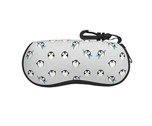 ESASAM Cute Penguin Print Ultra-Lightweight And Portable Soft Shell Glasses Case - Full-Print Design, Versatile Utility, Exceptional Protection And Spacious Interior