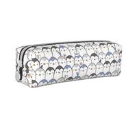 ESASAM Cute Penguin Simple and Stylish Leather Pencil Case - Stationery Organizer and Travel Storage, Pencil Holder, Pencil Bag, Zipper Pouch, Pen Case, Art Supplies