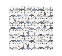 Esasam Cute Penguin Square Canvas Decorative Poster - Frameless Wall Art For Modern And Colorful Home Decor