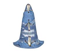 ESASAM Cute Penguin Teenage Hooded Cloak - Oversized Hat, Comfortable And Durable