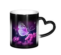 ESASAM Cute Purple Butterfly Starry Sky Color Changing Mug, Adding A Touch of Magic to Your Daily Life