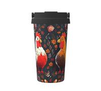 ESASAM Cute Rooster Chickens Handheld Insulated Coffee Cup, with Good Insulation Effect and Easy to Carry