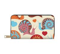 ESASAM Cute Snail Long Imitation Leather Wallet, Stylish, Practical, and Durable