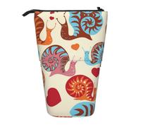 ESASAM Cute Snail Vertical Retractable Pencil Case, Easy to Use, Adjustable Size According to Needs