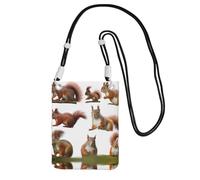 ESASAM Cute Squirrel A Large Capacity Crossbody Phone Case For Worry Free Travel