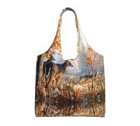 ESASAM Deer Wildlife Art Stylish Canvas One-Shoulder Commuter Bag-Suitable For Daily Use And Urban Exploration