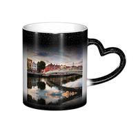 ESASAM Dublin Ireland Ha Penny Bridge River Starry Sky Color Changing Mug, Adding A Touch of Magic to Your Daily Life