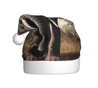 ESASAM Elephant Pattern Adult Plush Christmas Hat, Comfortable And Holiday Accessories For The Holiday Season