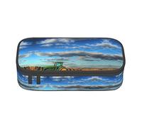 ESASAM Fantasy Farm Tractor Print Stylish Pencil Case - Oxford Fabric, Spacious, and Durable Design for Organized Storage