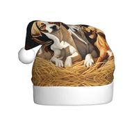 ESASAM Farm Animals Adult Plush Christmas Hat, Comfortable And Holiday Accessories For The Holiday Season