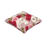 ESASAM Floral Skull 2-Piece Imitation Linen Pillowcase, Thick And Stylish, Providing You With The Most Peaceful Relaxation