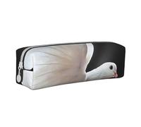 ESASAM Flying Dove Leather Zipper Three-Dimensional Pencil Case, Simple and Elegant, Fashionable and Practical