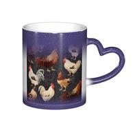 ESASAM French Roosters Starry Sky Color Changing Mug, Adding A Touch of Magic to Your Daily Life