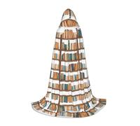ESASAM Funny Book Shelves Collection And Ladder Teenage Hooded Cloak - Oversized Hat, Comfortable And Durable