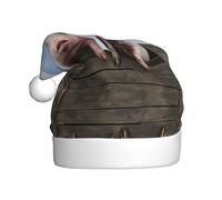 ESASAM Funny Cute Pigs Printed Adult Plush Christmas Hat, Comfortable And Holiday Accessories For The Holiday Season