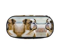 ESASAM Funny English Bulldog Fashion Pencil Case-The Necessary Storage Space for Pens, Pencils and Stationery