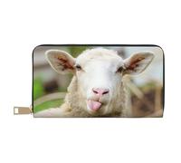 ESASAM Funny Naughty Sheep Tongue Cute Animal Long Imitation Leather Wallet, Stylish, Practical, and Durable