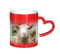 ESASAM Funny Naughty Sheep Tongue Cute Animal Starry Sky Color Changing Mug, Adding A Touch of Magic to Your Daily Life