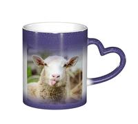 ESASAM Funny Naughty Sheep Tongue Cute Animal Starry Sky Color Changing Mug, Adding A Touch of Magic to Your Daily Life