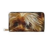 ESASAM Funny Yorkie Long Imitation Leather Wallet, Stylish, Practical, and Durable