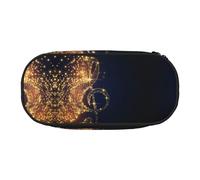 ESASAM Gold Musical Note with Fallen Shiny Star Fashion Pencil Case-The Necessary Storage Space for Pens, Pencils and Stationery