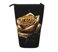 ESASAM Gold Rose A Pencil Case with A Retractable Design, Versatile and Durable