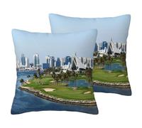ESASAM Golf Yacht Club 2-Piece Imitation Linen Pillowcase, Thick And Stylish, Providing You With The Most Peaceful Relaxation