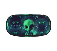 ESASAM Green Alien Fashion Pencil Case-The Necessary Storage Space for Pens, Pencils and Stationery