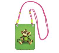 ESASAM Green Clever Monkey A Large Capacity Crossbody Phone Case For Worry Free Travel