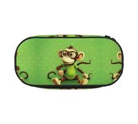 ESASAM Green Clever Monkey Fashion Pencil Case-The Necessary Storage Space for Pens, Pencils and Stationery