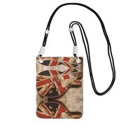 ESASAM Guitar British Flag A Large Capacity Crossbody Phone Case For Worry Free Travel