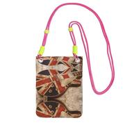 ESASAM Guitar British Flag A Large Capacity Crossbody Phone Case For Worry Free Travel
