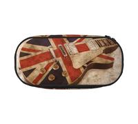 ESASAM Guitar British Flag Fashion Pencil Case-The Necessary Storage Space for Pens, Pencils and Stationery