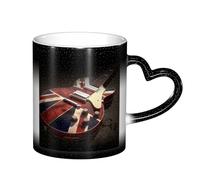 ESASAM Guitar British Flag Starry Sky Color Changing Mug, Adding A Touch of Magic to Your Daily Life