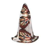 ESASAM Guitar British Flag Teenage Hooded Cloak - Oversized Hat, Comfortable And Durable