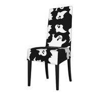 ESASAM Halloween Goth Printed Dining Chair Protective Cover, Machine Washable, Suitable For Universal Armless Chairs