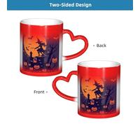 ESASAM Halloween Witch Flying Starry Sky Color Changing Mug, Adding A Touch of Magic to Your Daily Life