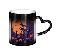 ESASAM Halloween Witch Flying Starry Sky Color Changing Mug, Adding A Touch of Magic to Your Daily Life