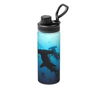 ESASAM Hammerhead Sharks Durable 18oz Sports Insulated Water Bottle With Printing, Perfect For Outdoor Use